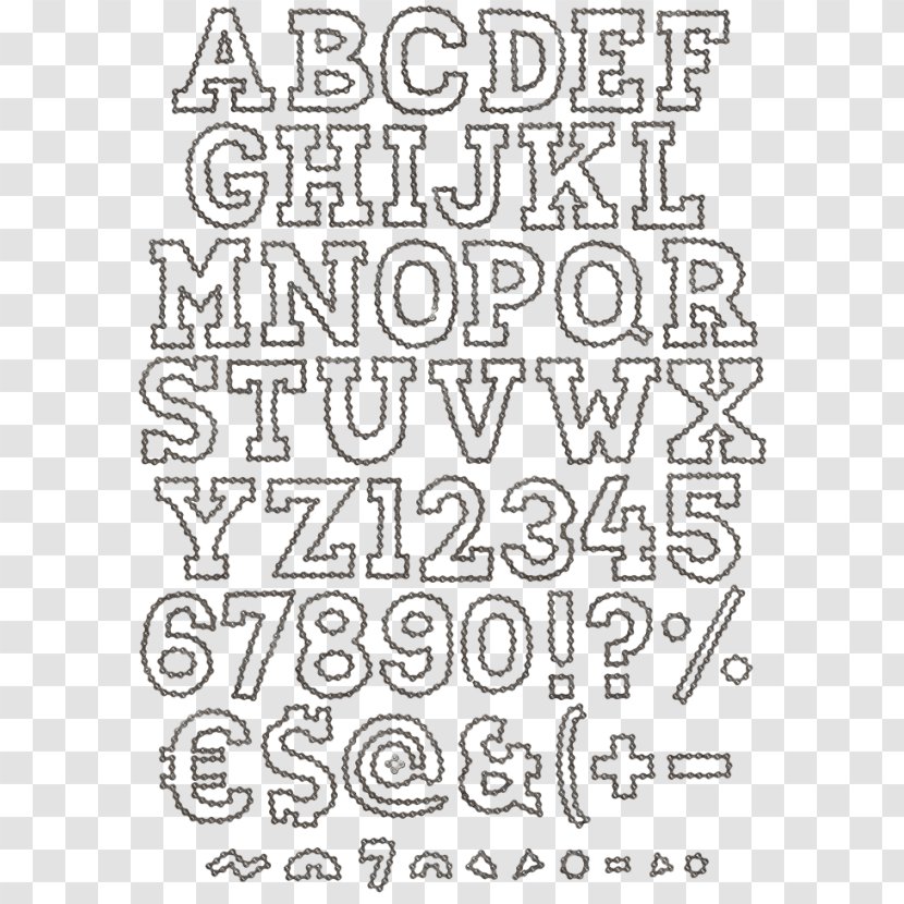 Bicycle Chains Font - Information Transparent PNG