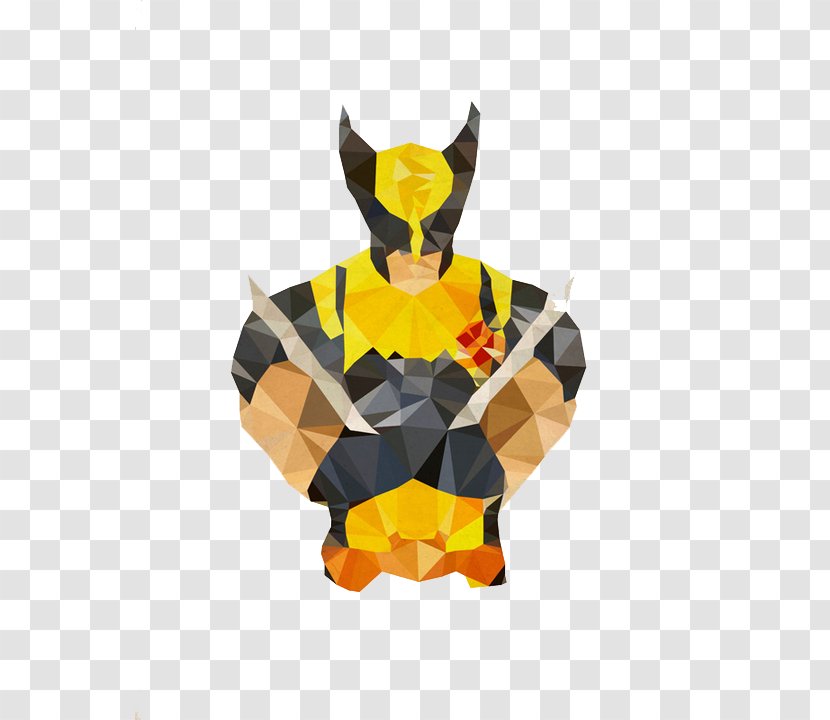 Captain America Polygon Superhero Art - Teenage Mutant Ninja Turtles - Yellow Diamond Fancy Wolverine Transparent PNG
