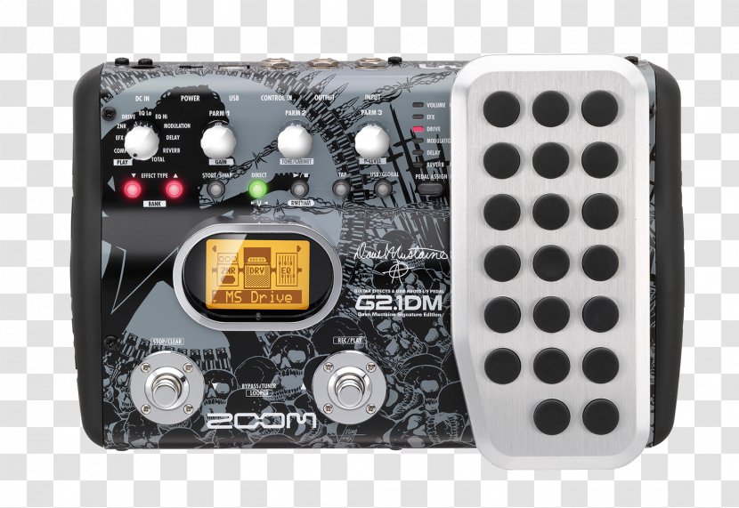 NAMM Show Effects Processors & Pedals Zoom Corporation Electric Guitar - Watercolor Transparent PNG