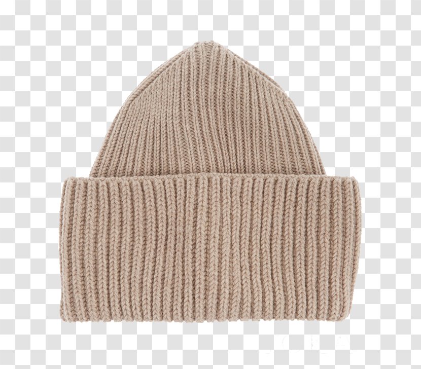 Knit Cap Hat Beanie Wool Clothing - Beige Transparent PNG