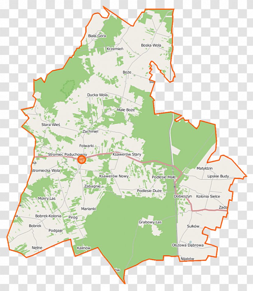 Stromiec Bobrek, Masovian Voivodeship Pokrzywna, Dobieszyn, Boska Wola - Map Transparent PNG