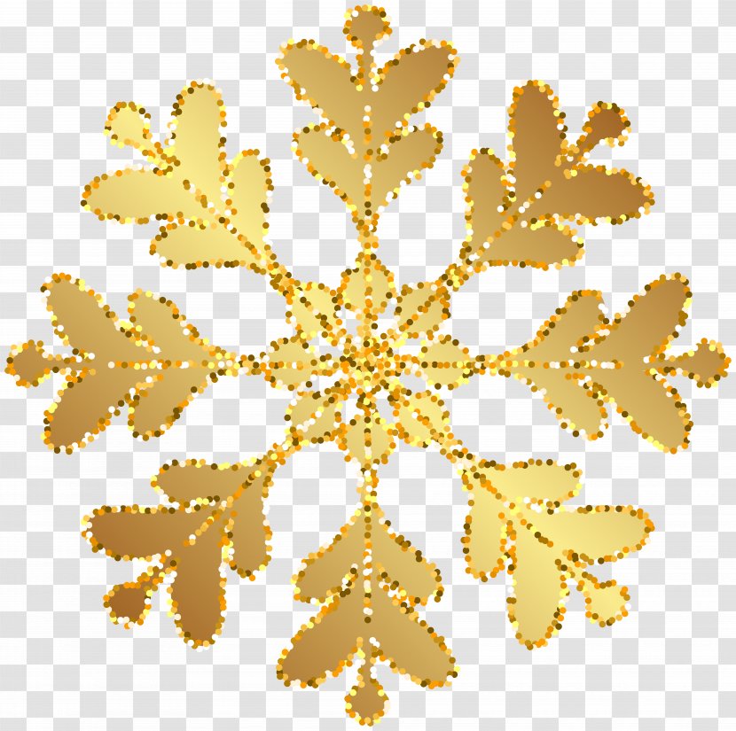 Snowflake Clip Art - Symmetry - Gold Transparent Image Transparent PNG