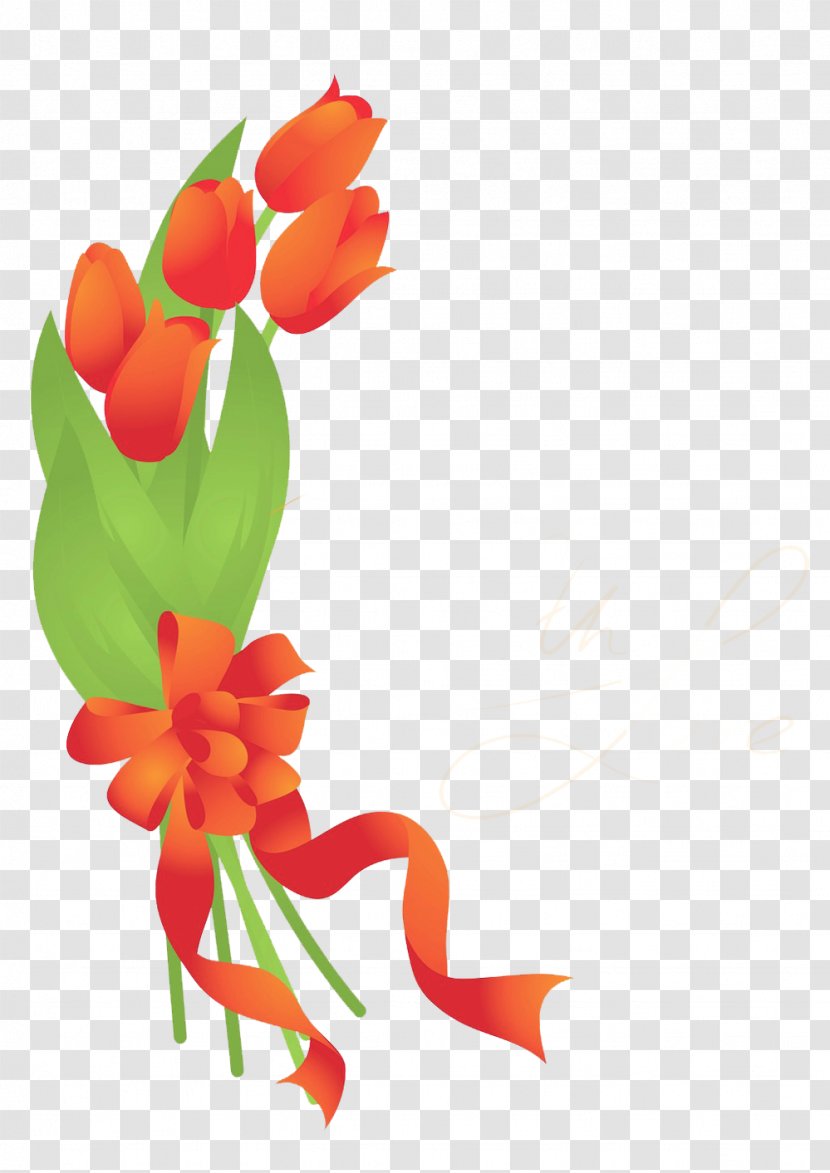 Floral Design Tulip Flower Nosegay - Flowering Plant - Dawn Picture Material Transparent PNG