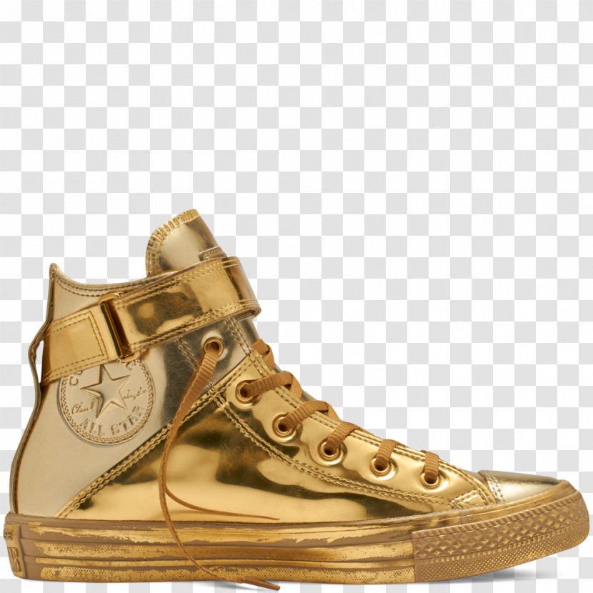 Sneakers Chuck Taylor All-Stars Converse High-top Shoe - Gold Transparent PNG