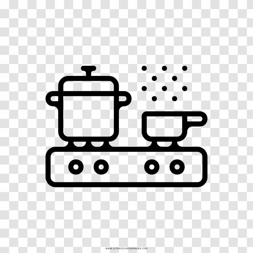 Drawing Stove Cooking Ranges Kitchen Coloring Book - Rectangle Transparent PNG