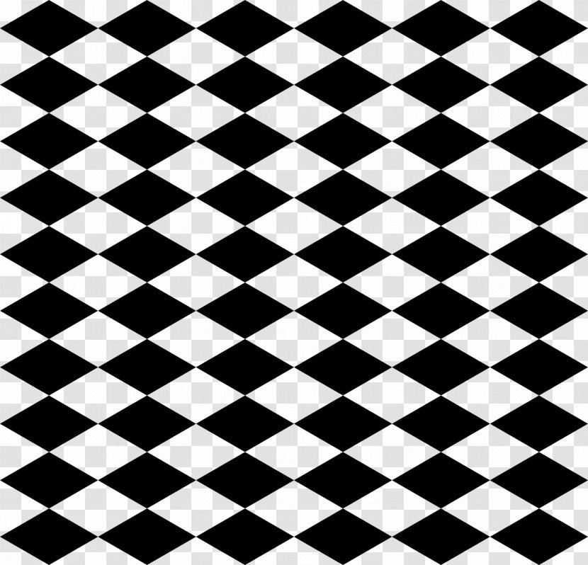 Shape Rhombus Pattern Blocks Clip Art - Black And White Transparent PNG