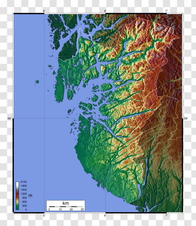 Rogaland Hordaland Western Norway Telemark County - Topo Transparent PNG