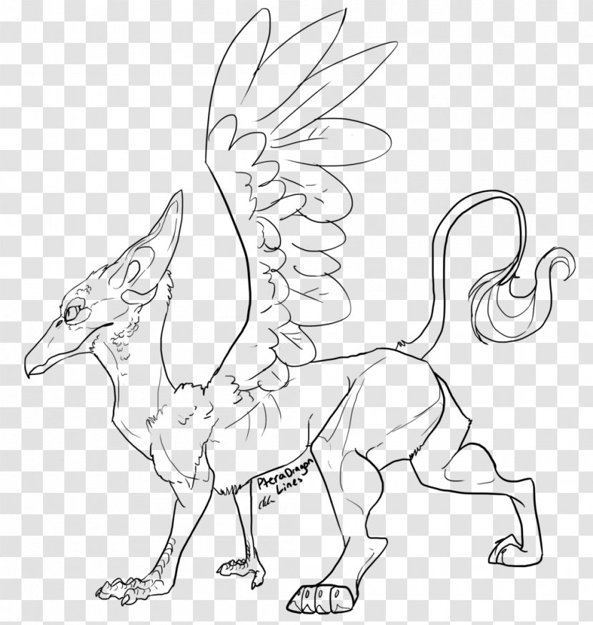 Line Art Drawing Character - Artwork - Griffin Transparent PNG