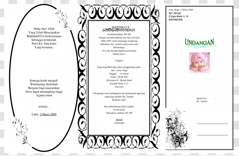 Wedding Invitation Allah As-salamu Alaykum Child Infant - Maha Shivarathri Transparent PNG