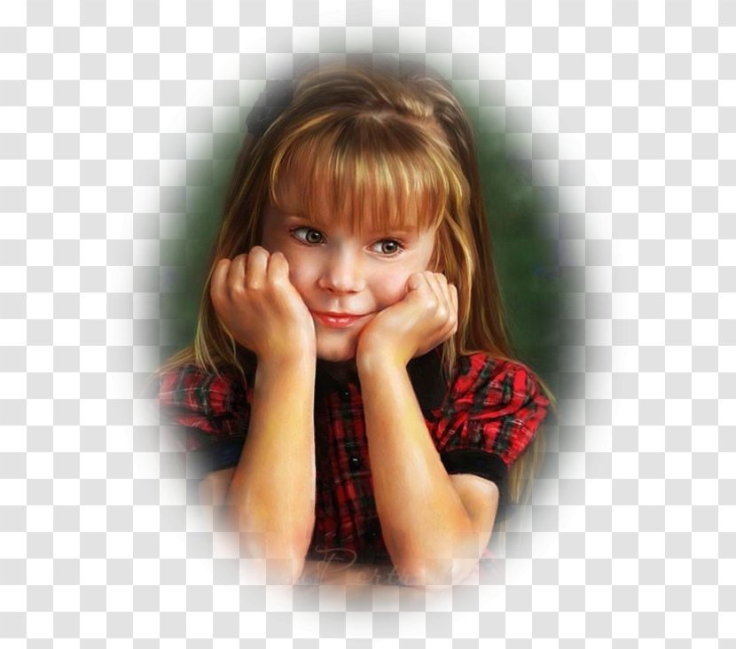 Portrait .de Child Painting - Heart - Peri Transparent PNG