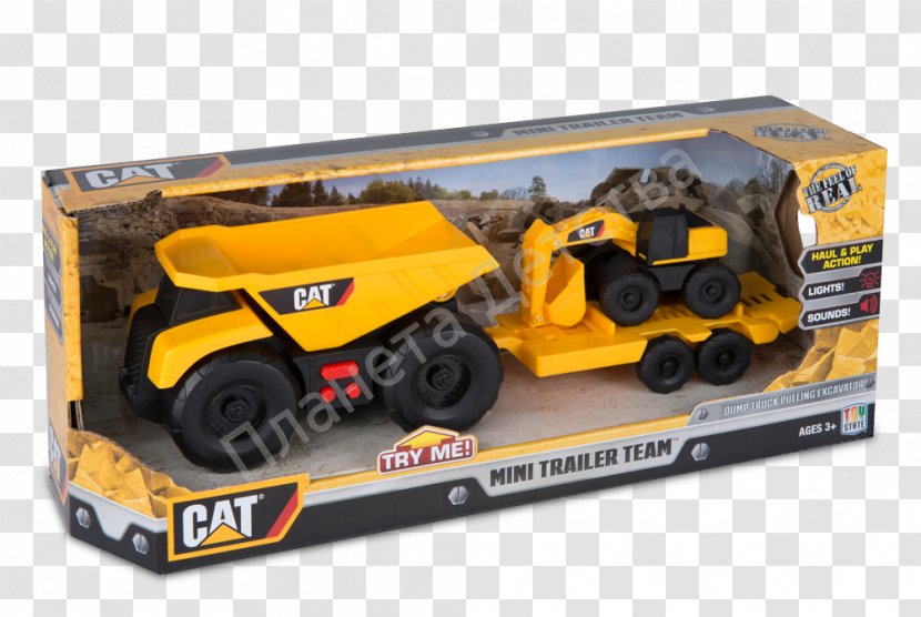 Caterpillar Inc. Car Dump Truck Excavator - Scale Model Transparent PNG