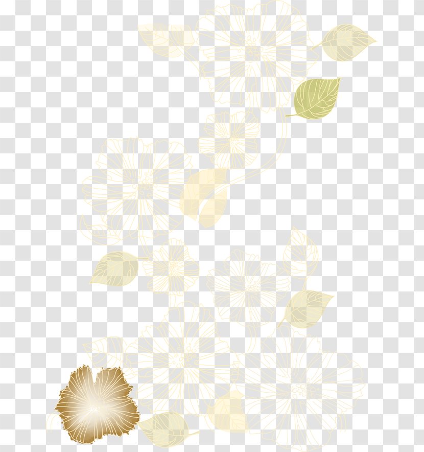White Pattern - Wallpaper - Flowers Transparent PNG