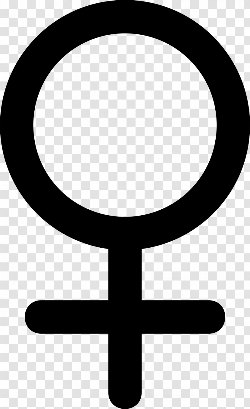 Gender Symbol Female Clip Art - Black And White Transparent PNG
