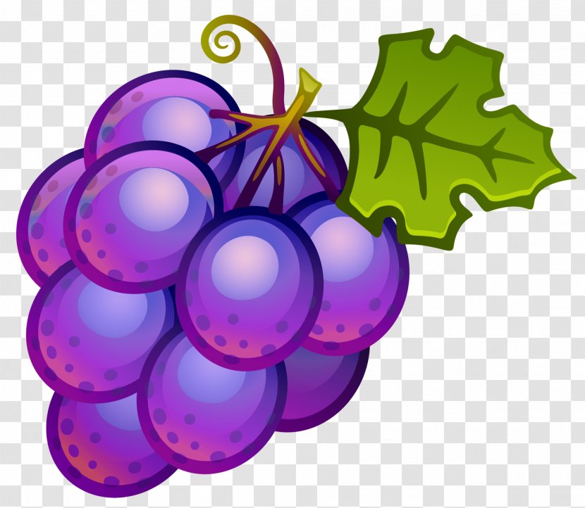 Common Grape Vine Clip Art - Blog - Large Painted Grapes Clipart Transparent PNG