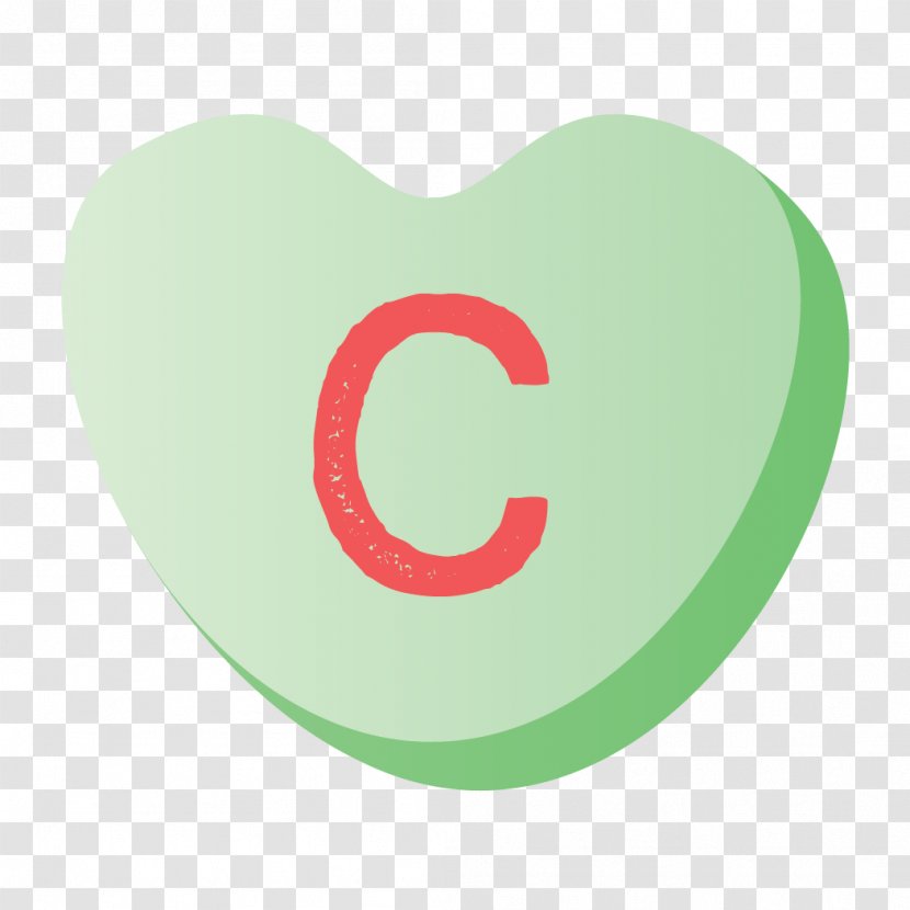 Logo Font Heart M-095 - Green Transparent PNG
