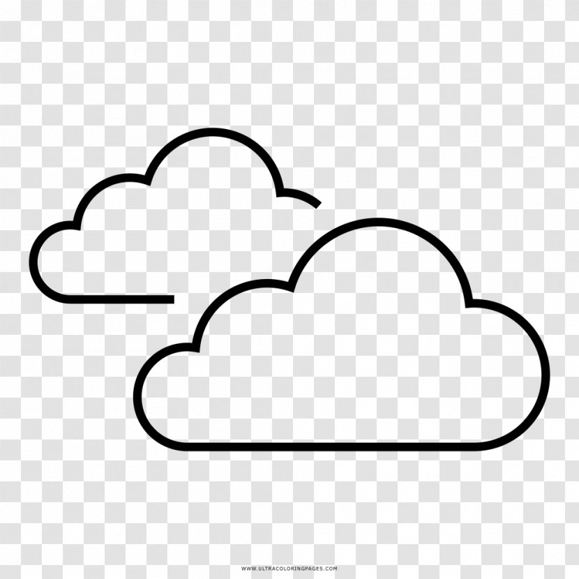 Drawing Cloud Coloring Book White - Silhouette Transparent PNG