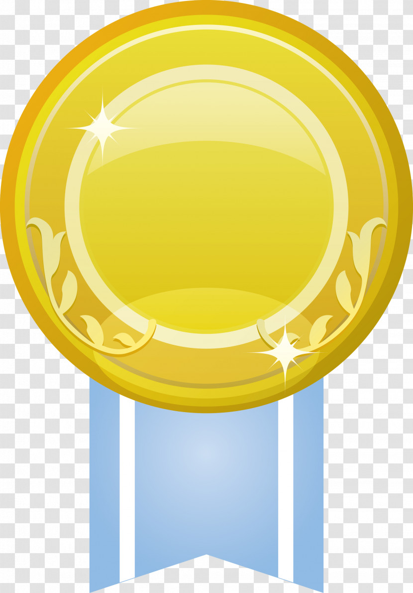 Gold Badge Ribbon Badge Blank Badge Transparent PNG