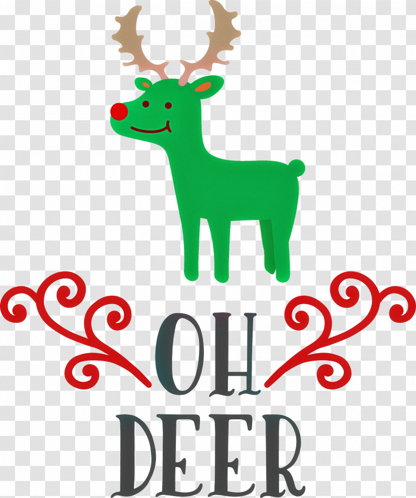 OH Deer Rudolph Christmas Transparent PNG