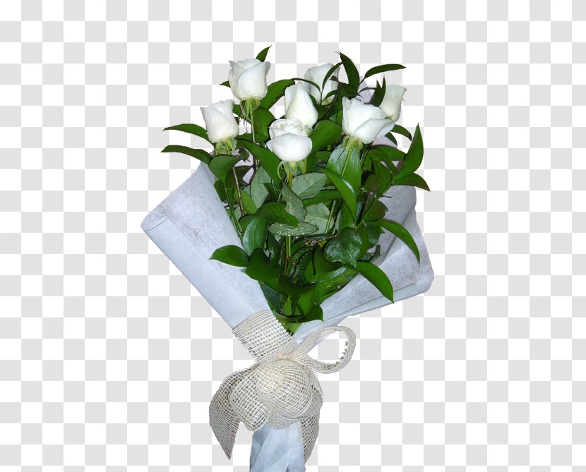 Rose White Cut Flowers Yellow Flower Bouquet Transparent PNG