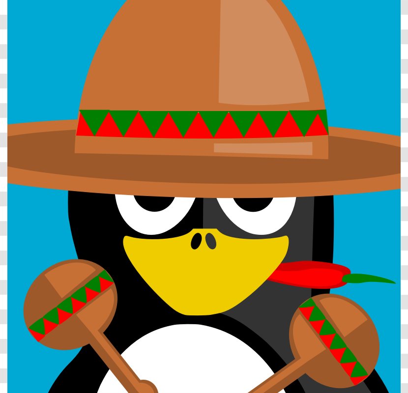 Penguin Mexican Cuisine Favicon Clip Art - Drawing - Images Transparent PNG