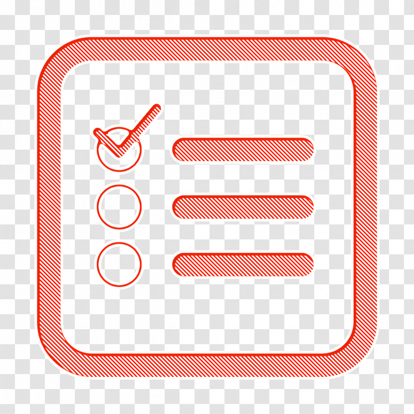 Interface Icon Basic Icons Icon Checklist Square Interface Symbol Of Rounded Corners Icon Transparent PNG