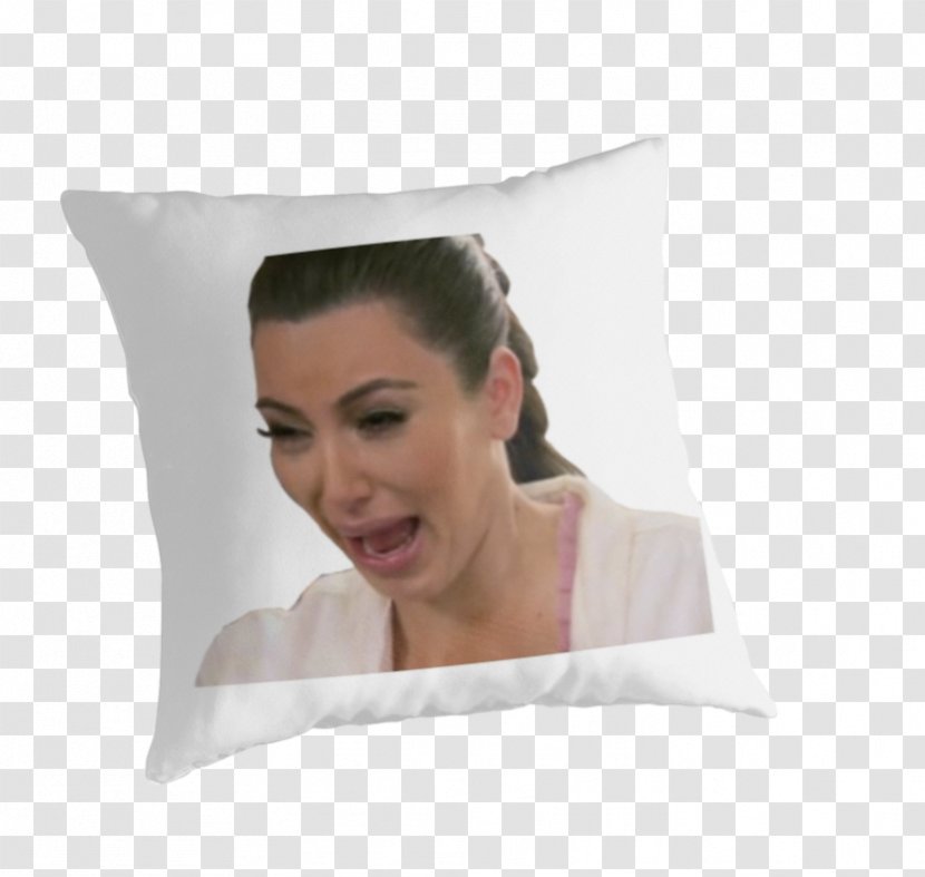 Kim Kardashian Throw Pillows Keeping Up With The Kardashians Crying - Hoodie - Pillow Transparent PNG