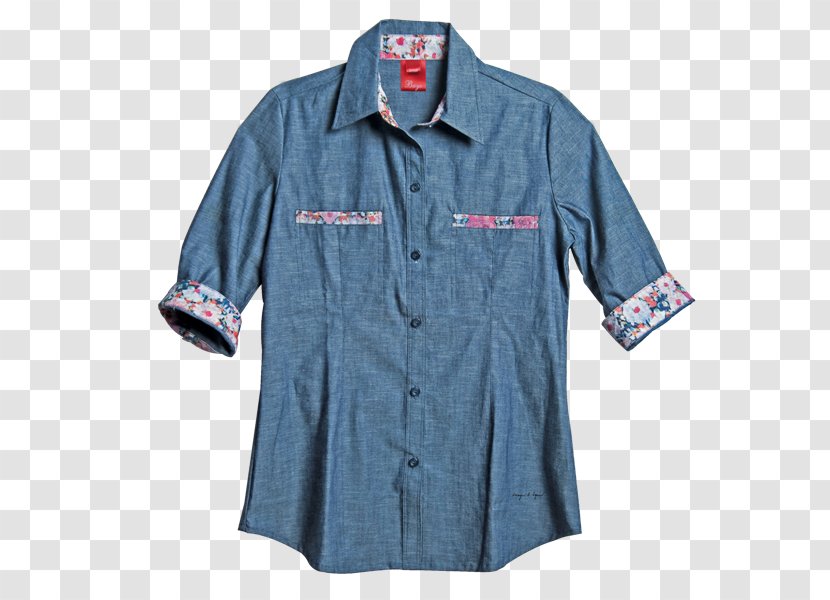 T-shirt Dress Shirt Denim Sleeve Button - Barnes Noble Transparent PNG