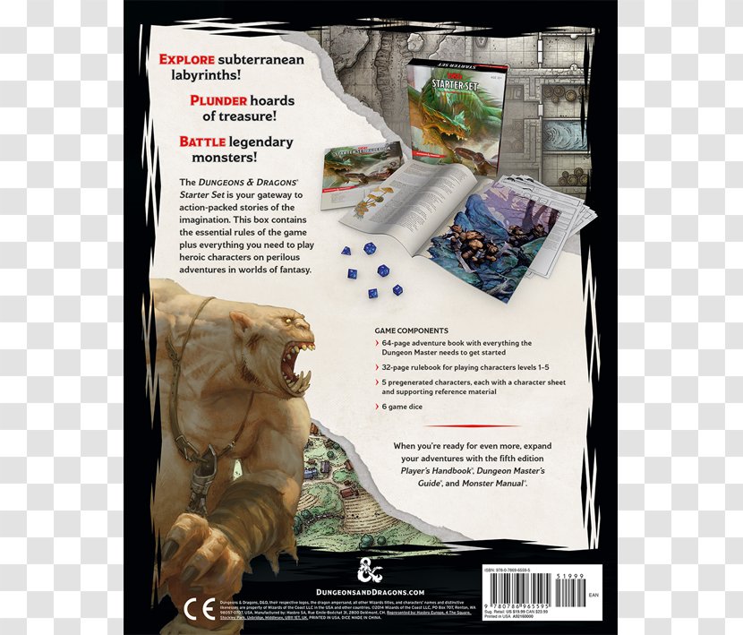 Dungeons & Dragons Starter Set: Fantasy Roleplaying Fundamentals Role-playing Game - Set - Dungeon And Transparent PNG