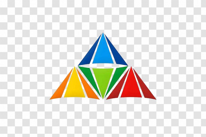 Logo Triangle - Corporate Identity - An Irregular Pattern Of Colored Triangles Transparent PNG