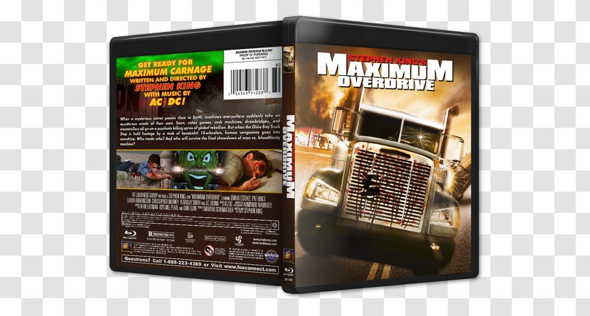 Blu-ray Disc YouTube DVD Cover Art Film - 4k Resolution - Maximum Overdrive Transparent PNG