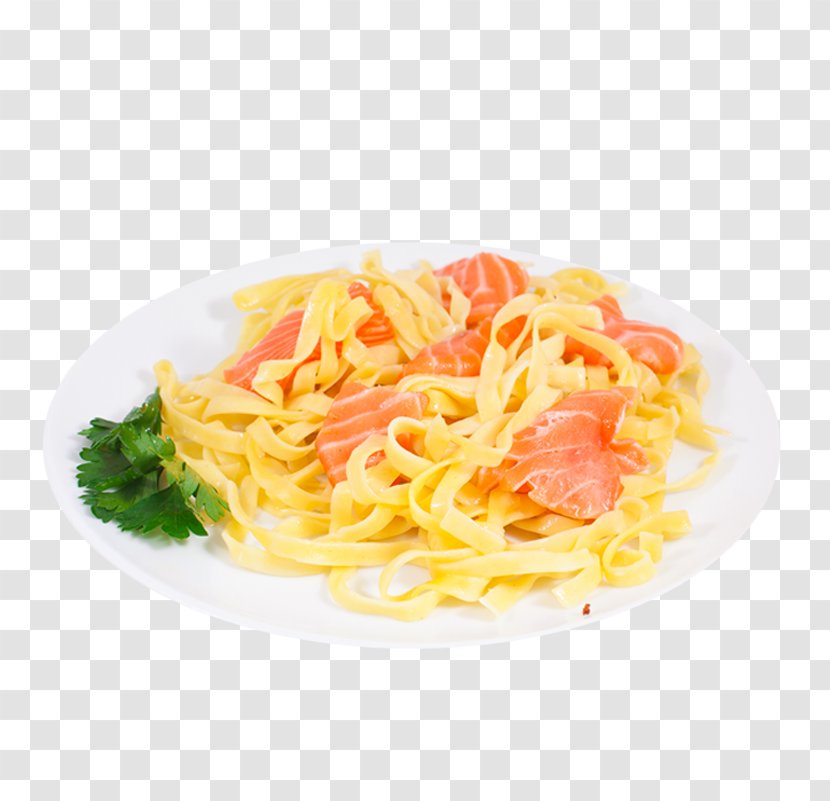 Carbonara Taglierini Spaghetti Chinese Noodles Singapore-style - Junk Food - Egg Transparent PNG