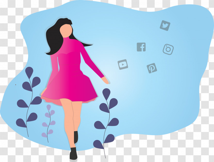 Girl Social Media Transparent PNG