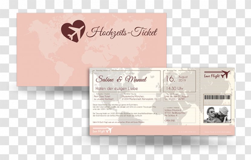 Boarding Pass Airline Ticket Save The Date - Anagrafe Transparent PNG