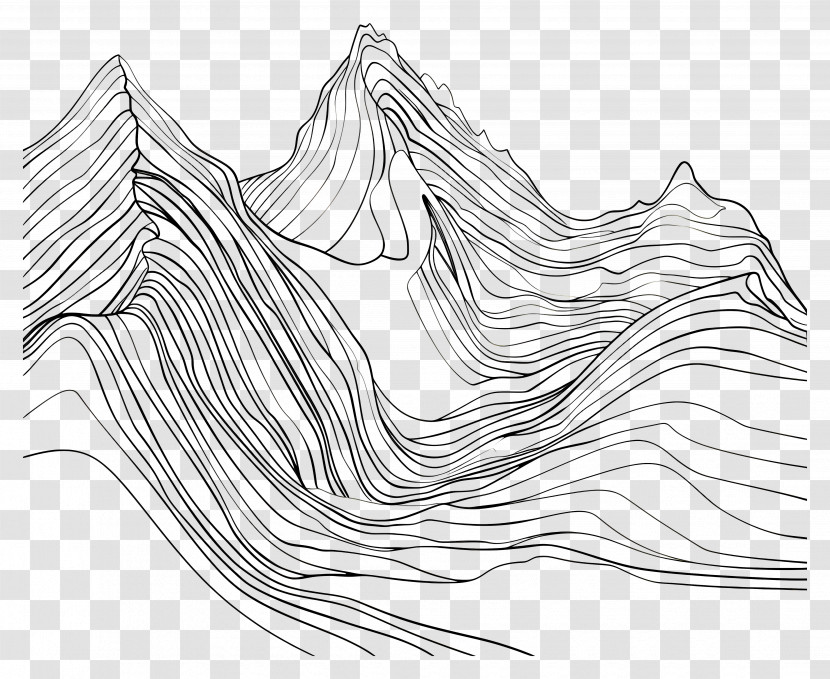 Mountain - Mountain Lines Illustration Transparent PNG