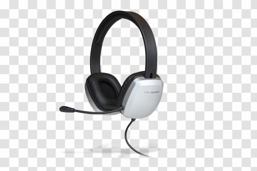 Headphones Microphone Cyber Acoustics AC-6010 Stereo Headset W/ Single Plug Y-adapter Audio AC-204 - Electronic Device Transparent PNG