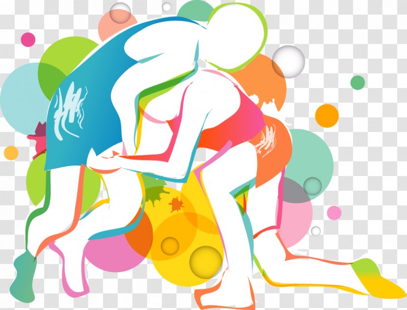 Korea Institute Of Sport Science Illustration - Watercolor - Colorful Abstract Motion Silhouette Figures Transparent PNG