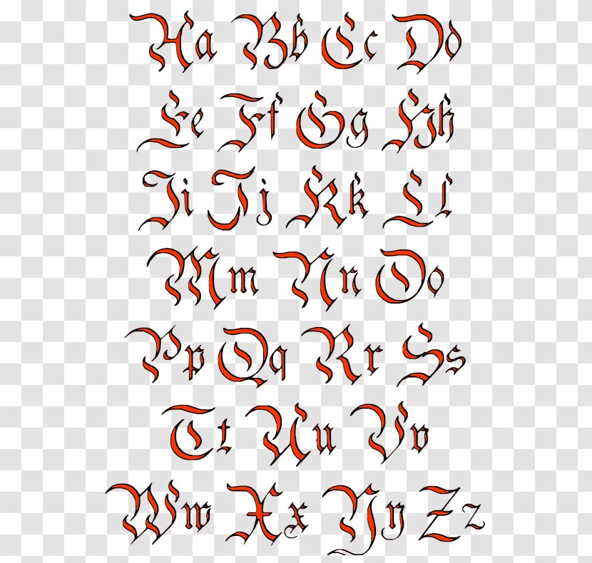 Tattoo Artist Lettering Alphabet - Calligraphy - Fire Letter Transparent PNG