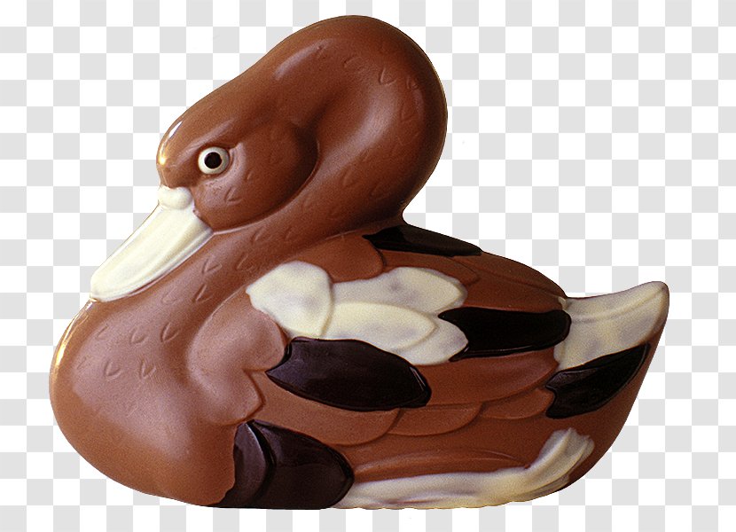 Duck Figurine Chocolate Beak - Water Bird - Taube Transparent PNG