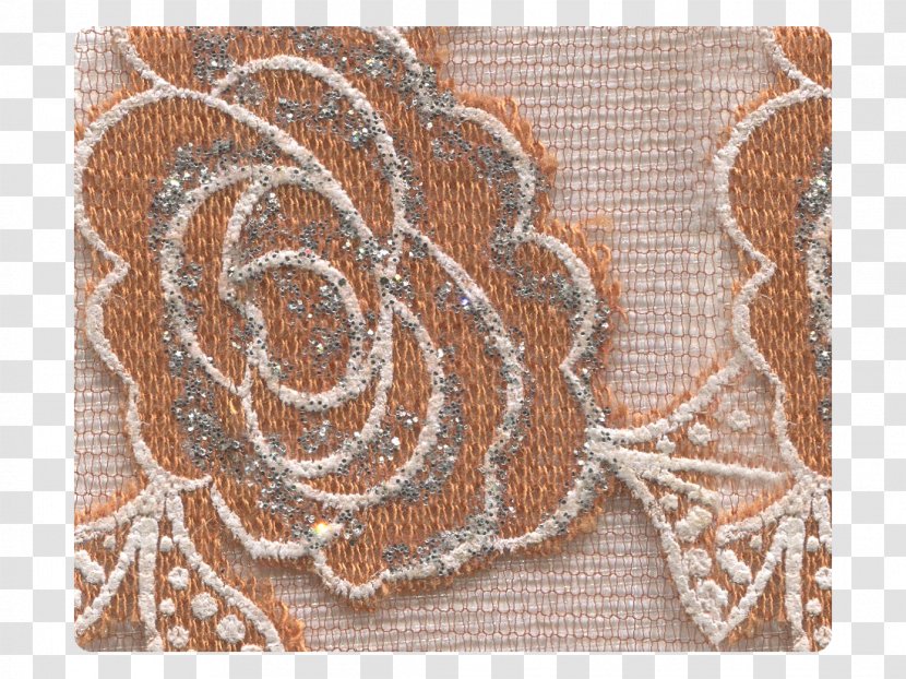 Place Mats Embroidery Pattern - Brown Flower Transparent PNG
