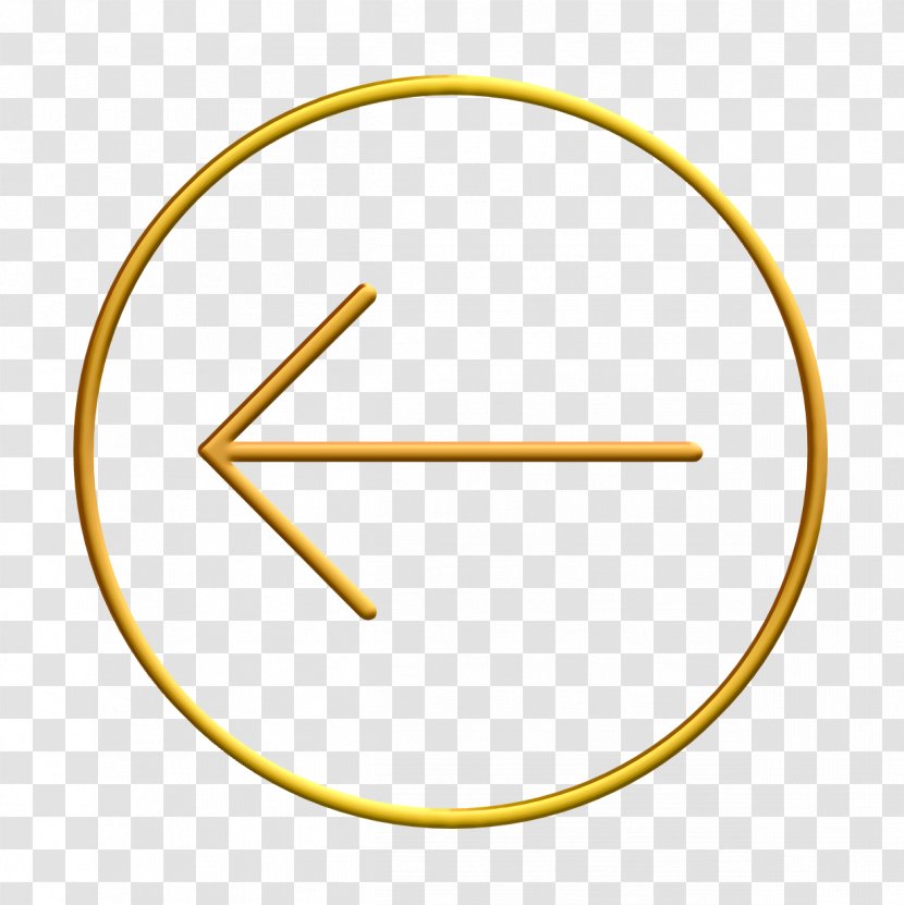 Arrow Icon Back Before - Circle - Yellow Small Transparent PNG