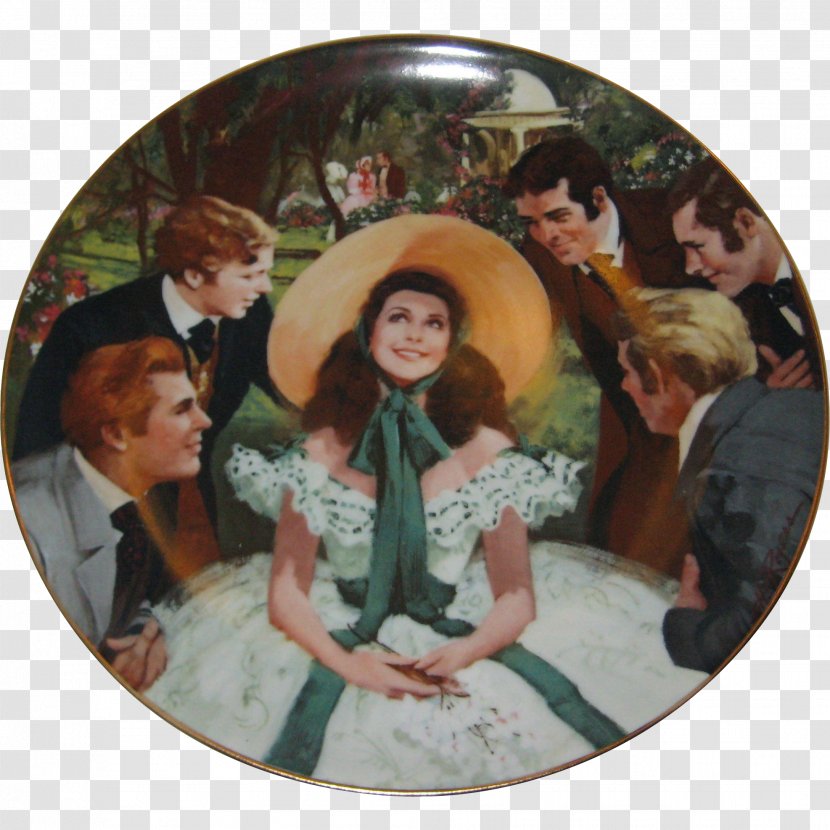 Scarlett O'Hara Plate Porcelain Book Tableware - Dishware Transparent PNG