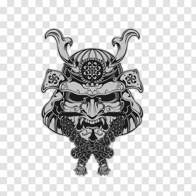 T-shirt Amazon.com Mask Oni Samurai - Skull - Cool Japanese Transparent PNG