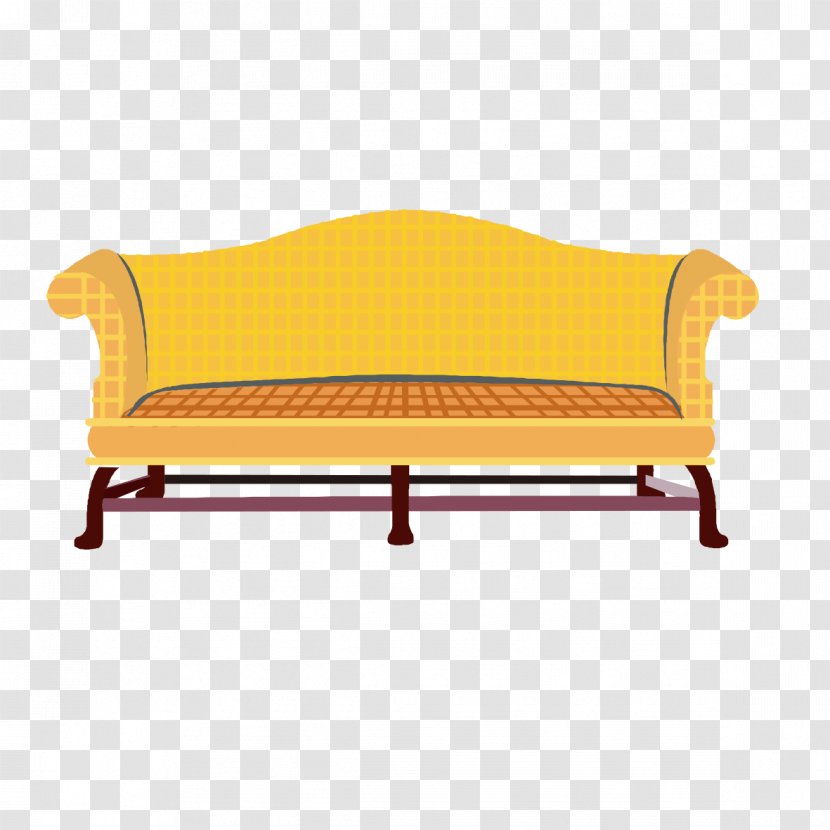 Couch Clip Art - Bed - Large Hand-painted Pattern Sofa Transparent PNG