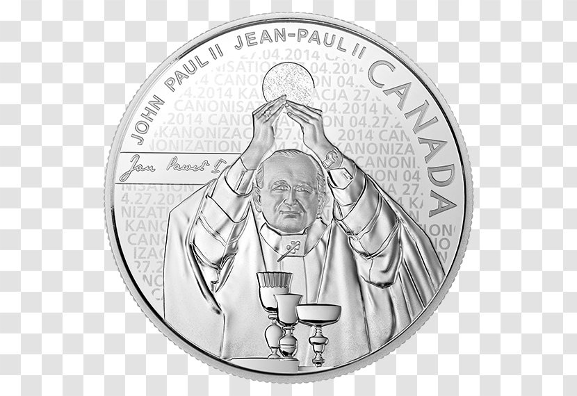 Bullion Coin Silver - Pope John Paul II Transparent PNG