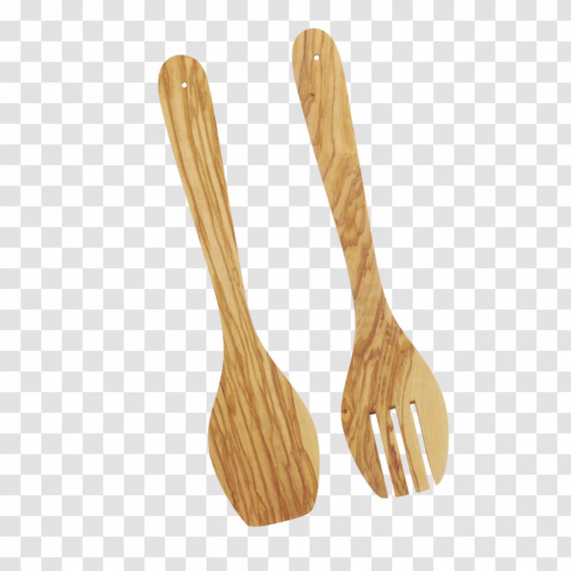 Wooden Spoon Kitchen Utensil Fork Cutlery - Olive Transparent PNG