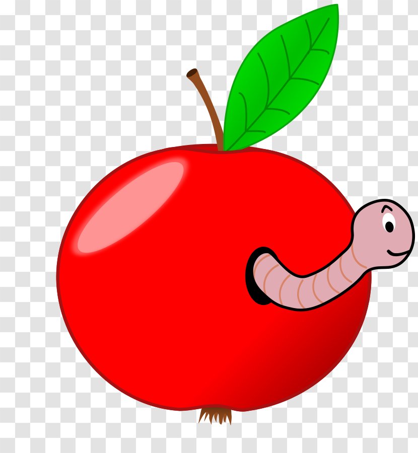 Worm Apple Clip Art - Fruit - Cliparts Transparent PNG
