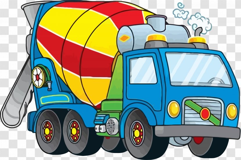 Transport Car Cement Mixers Clip Art - Vehicle Transparent PNG