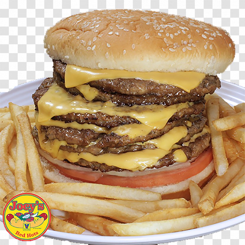 French Fries Cheeseburger Joey's Red Hots Whopper Hot Dog - Buffalo Burger Transparent PNG