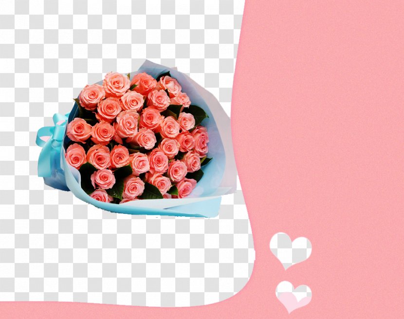Blue Packaging And Labeling Designer Nosegay - Pink Bouquet Love Transparent PNG