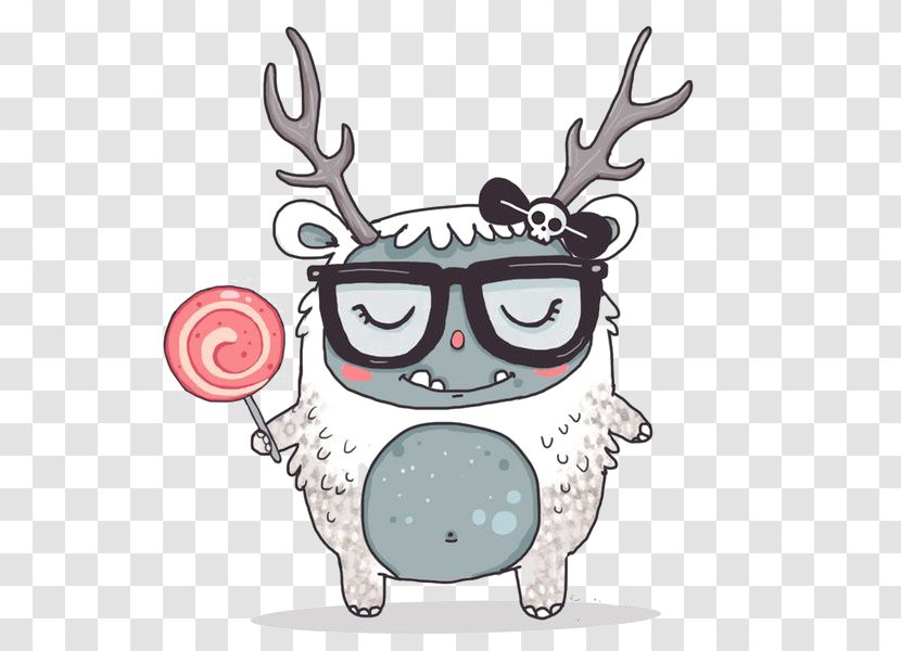 Yeti Monster Drawing Illustration - Reindeer - White Transparent PNG